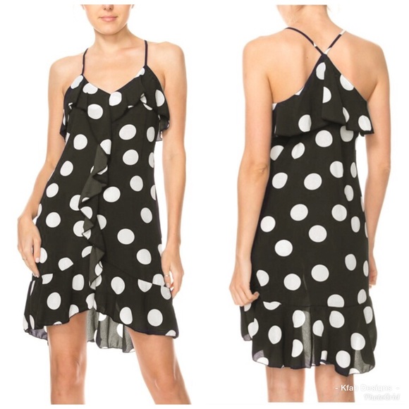 LAST 1! Strappy Ruffled Polka Dot Dress! - Picture 7 of 7